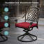 Chaises de salle à manger pivotantes d'extérieur en métal, chaise berçante de salle à manger d'extérieur avec coussin, chaise de patio-1561176604-1561176602