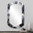 Franzen Grey and black Urban Cubist tiles - Cubism Unique Shape Wall Mirror, Grey Freeform Decorative Mirror, Printed Metal Art-1489010500