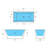 55'' x 27.5'' Freestanding Soaking Acrylic Bathtub Modern Stand Alone Tub with Pop-up Drain
