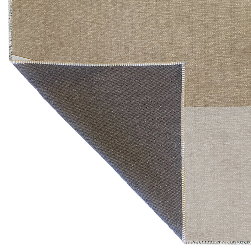 Tapis décoratif moderne à motif abstrait beige, Rectangle 4 pi 11 po x 7 pi 7 po