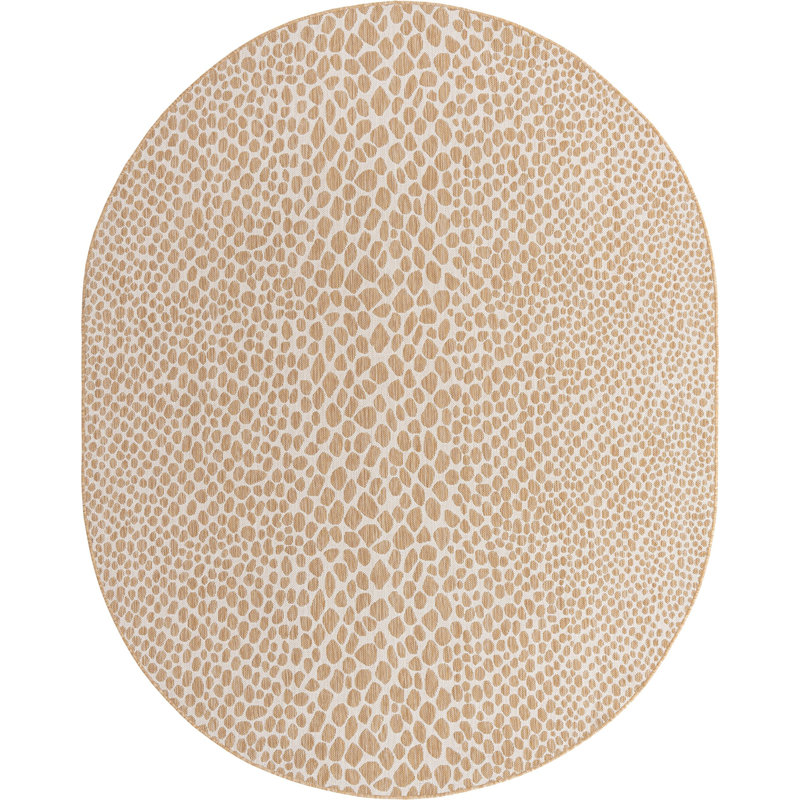 Tapis d'extérieur couleur os, Ovale 7 pi 10 po x 10 pi