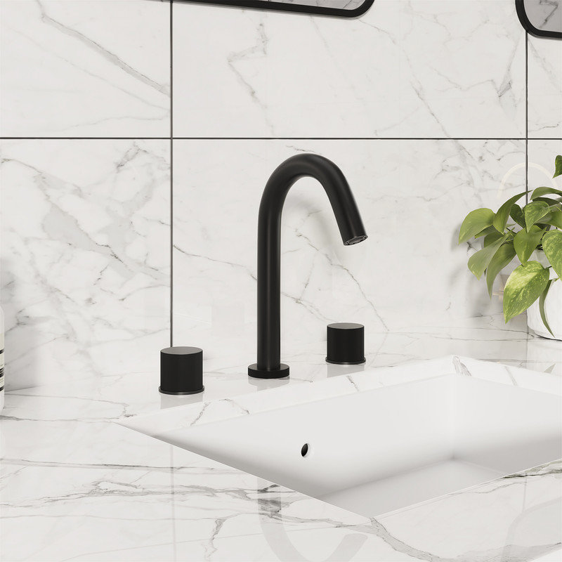 Casainc Widespread 2-handle Bathroom Faucet, Black