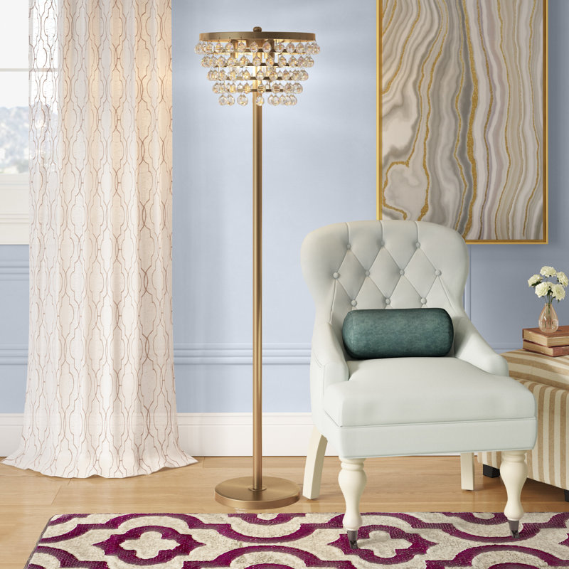 Waconia 60'' Novelty Floor Lamp, Brass Gold