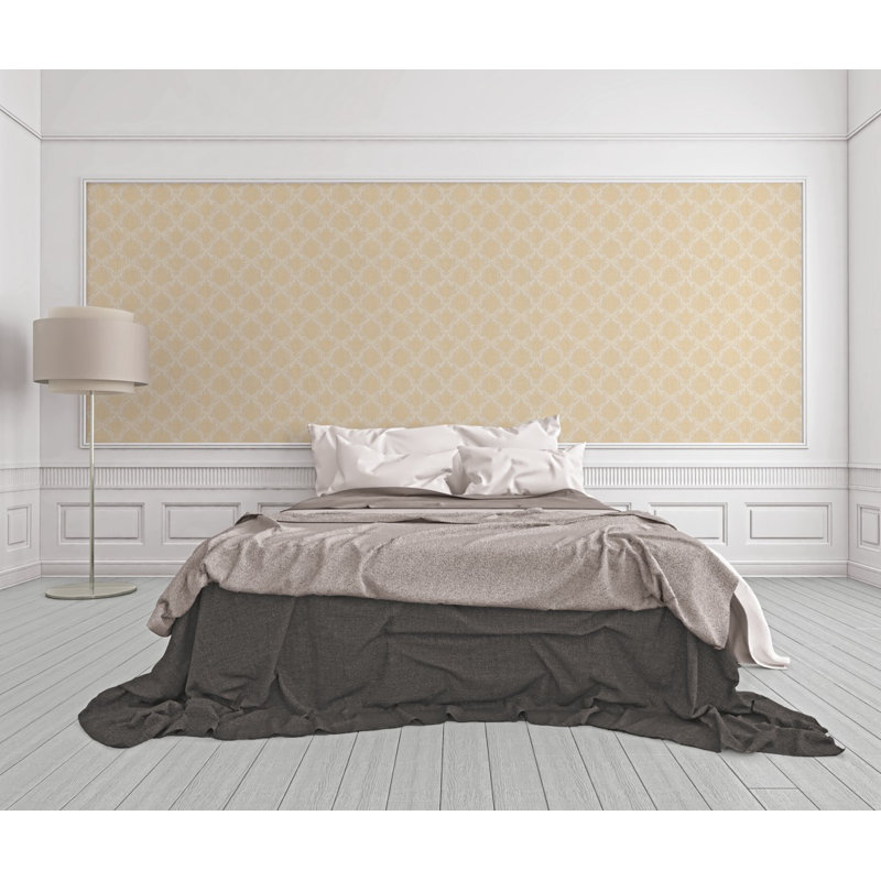 Tessuto 10.05m x 53cm Wallpaper, Beige, yellow and orange