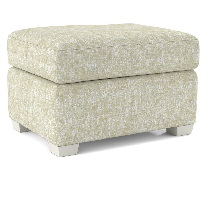 Upholstered Ottoman, White, 40269-74