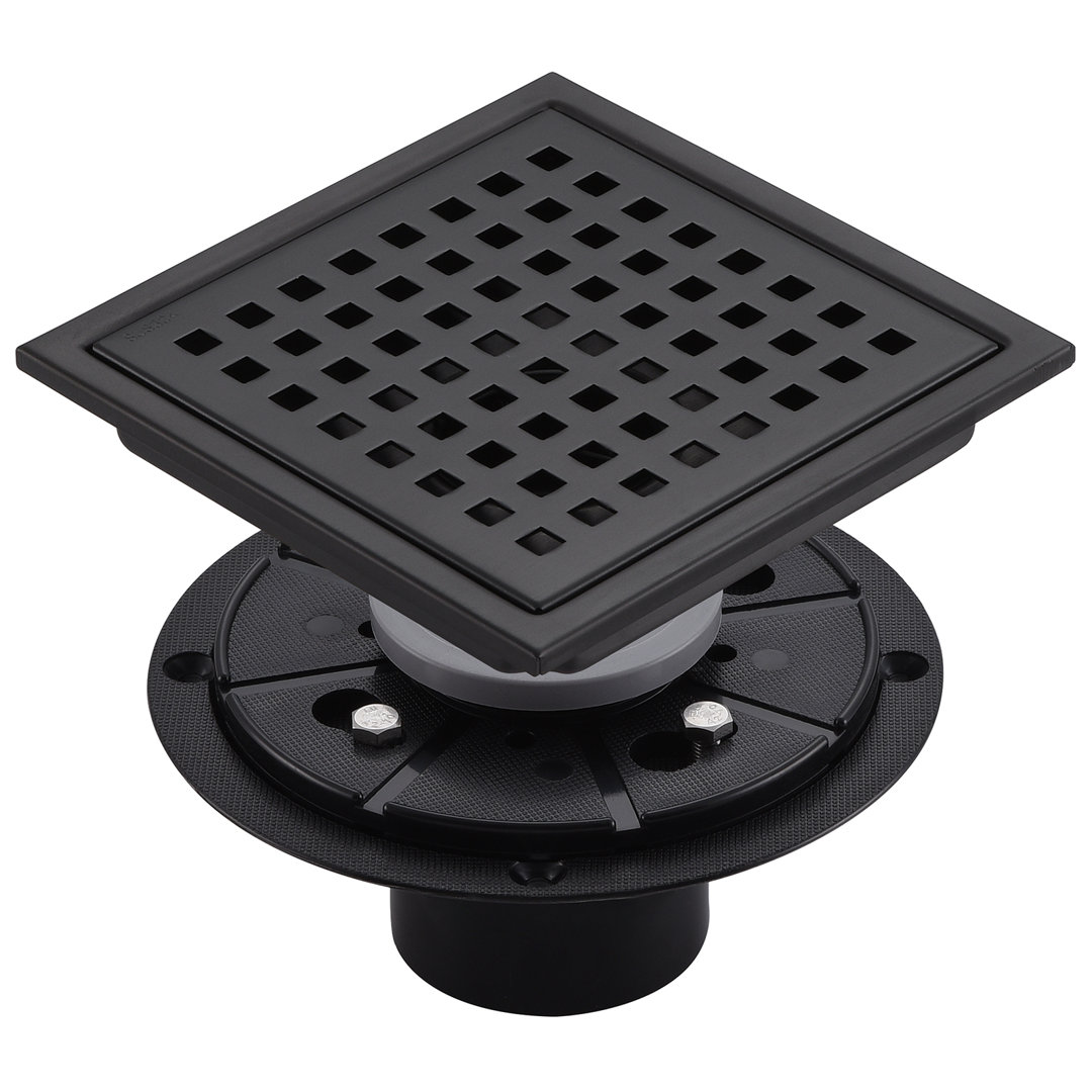 5.91'' Square Grid Shower Drain With Flange AngleSimple