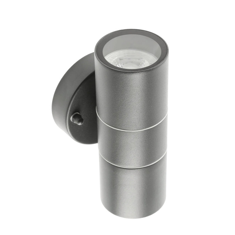 Breneshia 22cm H Outdoor Wall Lantern, Dark Grey Stainless Steel