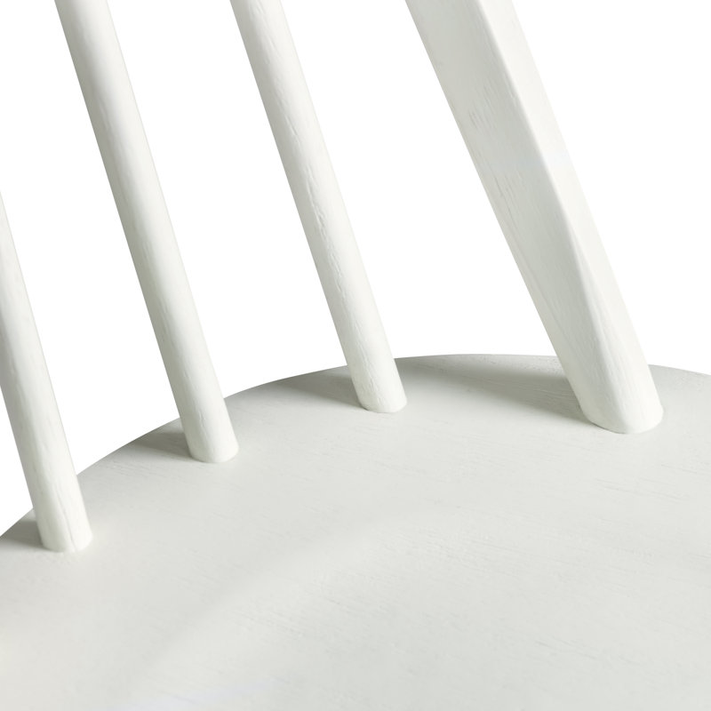 Blouson Solid Wood Side Chair, White