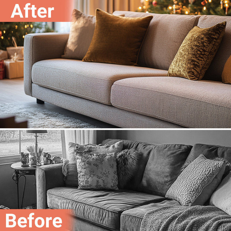 Custom Size Cushion Cover, Replaceable Bench Cushion/Chair Cushion Cover, Black, 56" W x 18" D