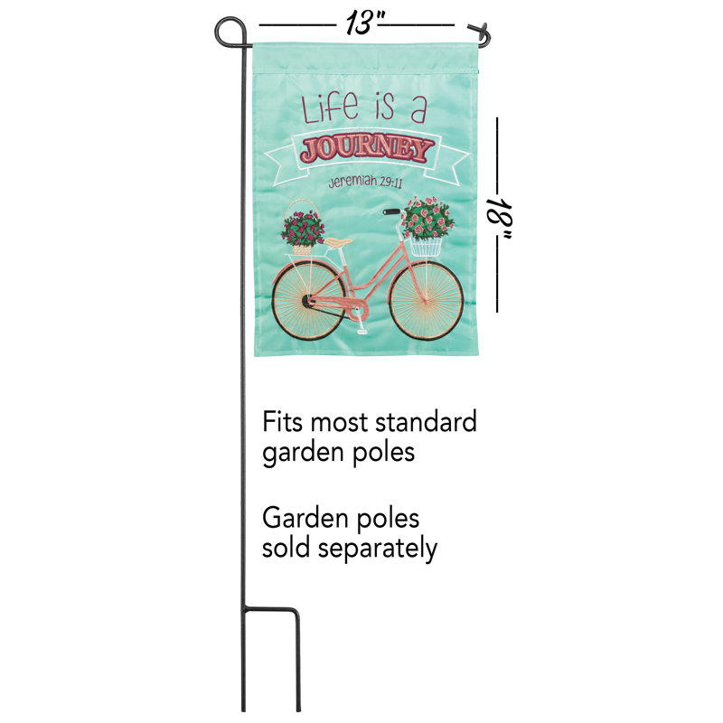 Drapeau de jardin en polyester 18 x 13 po Life Is Jer 29:11