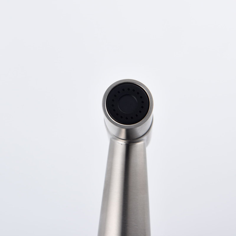 Robinet de bidet à main à un trou horizontal, Nickel brossé