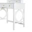 Coiffeuse compacte avec miroir réversible, coiffeuse avec tabouret, coiffeuse compacte pour petits espaces, blanc