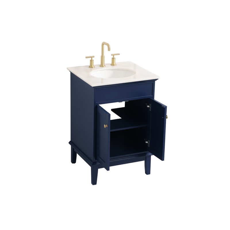 Ensemble de meuble-lavabo simple 24 po Antony, Bleu
