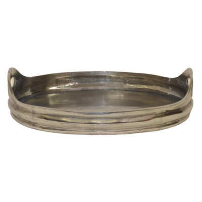 Cast Aluminum Oval Tray With Handle