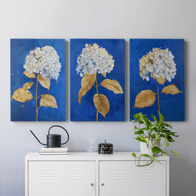 Floral Study Series XXXVI - Ensemble de toiles tendues avec châssis Premium - Prêt à être accroché