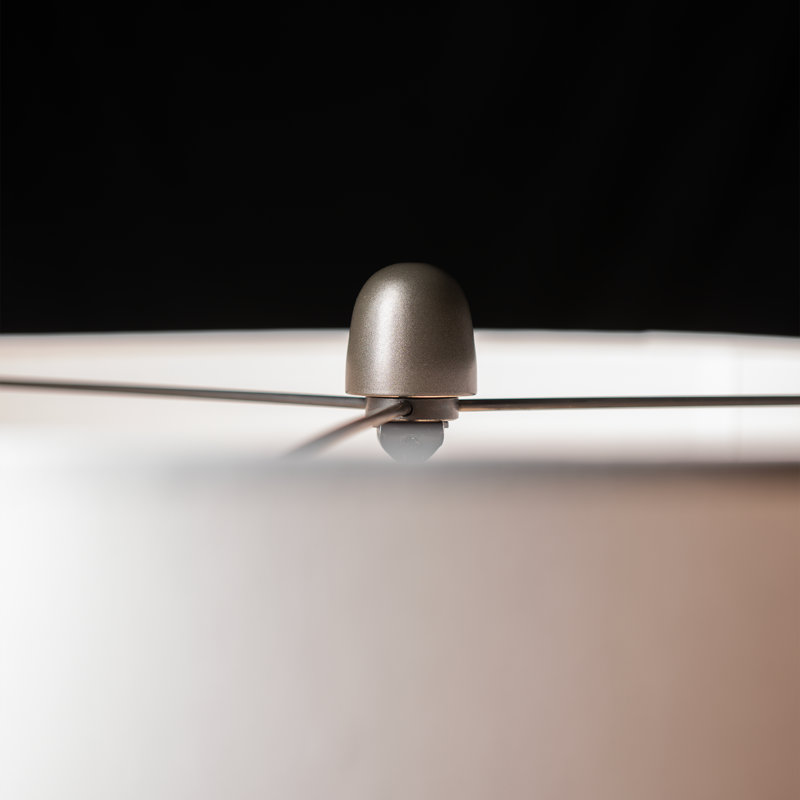 Union Table Lamp, Clear Steel, Dark Smoke
