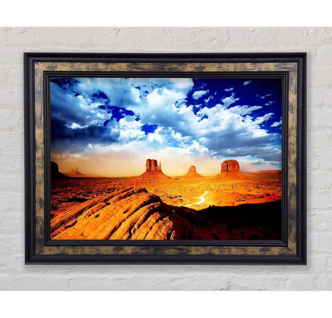 Monument Valley Skies - Einzelner Bilderrahmen Kunstdrucke