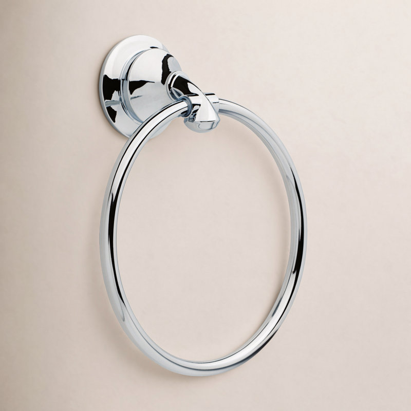 Linden™ Wall Mount Round Closed Towel Ring Bath Hardware Accessory, Chrome