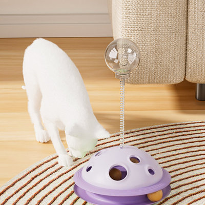 Leaking Food Educational Toys Cat Snack Dispenser