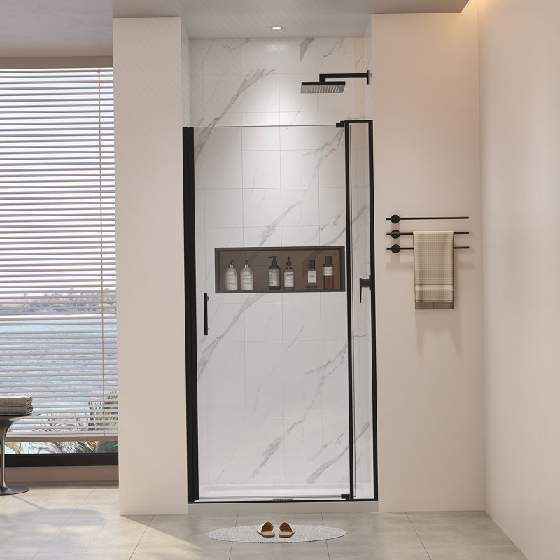 Porte de douche pivotante universelle à gauche et à droite