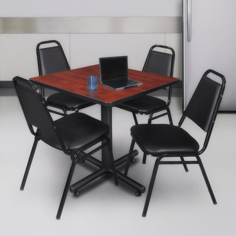 Regency Kobe Square X-Base Breakroom Table, Cherry