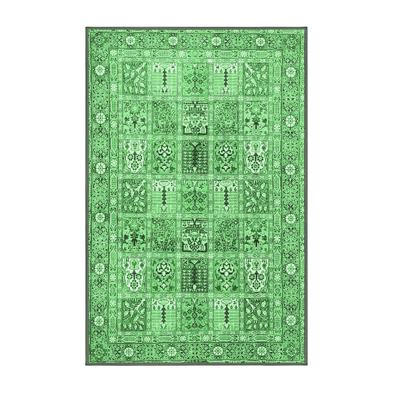 Tapis traditionnels vert émeraude 4767, Rectangle de 5 pi x 8 pi