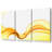 Golden Yellow Wave Canvas 3 Panel Set-1925388464