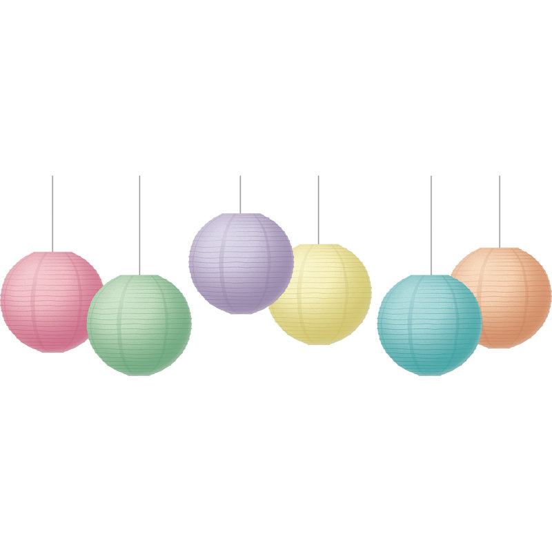 Lanternes suspendues en papier, Pastel Pop
