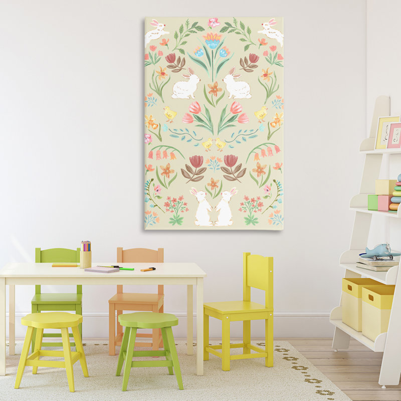 Toile symétrique de Pâques, conception par Corinne Haig, H 45 po x l 30 po