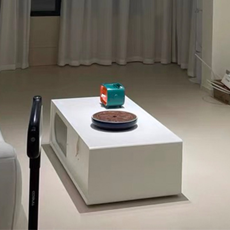 Modern coffee table with smooth edges, 12.99" H x 47.24" L x 23.62" W