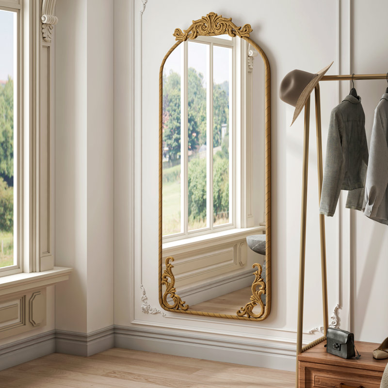 Miroir arqué 58 po x 24 po, Bronze