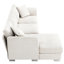 Mobilier modulaire en forme de L, 96 x 56 po, 4 avec housse en chenille, méridienne surdimensionnée, 2 coussins, pour salon, appartement, bureau, structure stable, pieds modernes en aluminium argenté, revêtement en forme de L, 4-1772339933