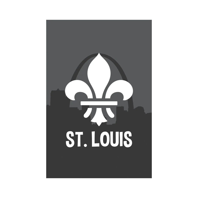 Saint-Louis Fleur-De-Lis, H 12 po x l 8 po x P 0,75 po