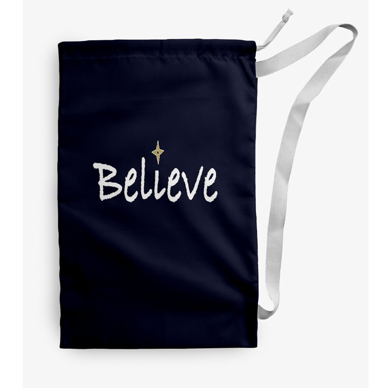 Fabric Laundry Bag with Handles, Medium (36" H x 28" W), Black
