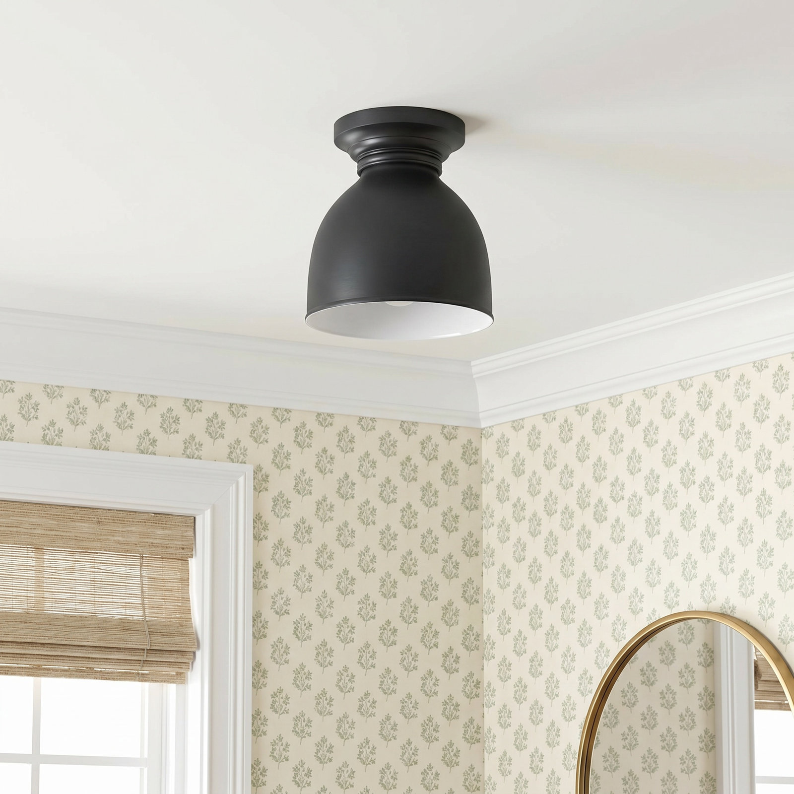 Southern Luxe Single Light Flush Mount, Oil Rubbed Bronze