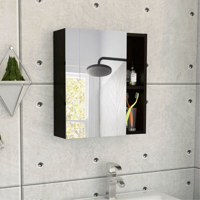 Armoire à pharmacie avec miroir Labelle, cinq tablettes internes, une porte