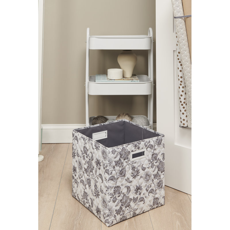 Martha Stewart Essential Collapsible Stackable Decorative Multipurpose Home Storage Organizer Craft Cube For Books, Office Supplies, Linens and Tools