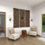 Ensemble de décoration murale en bois sculpté à la main à motif floral en bois brun avec mandala