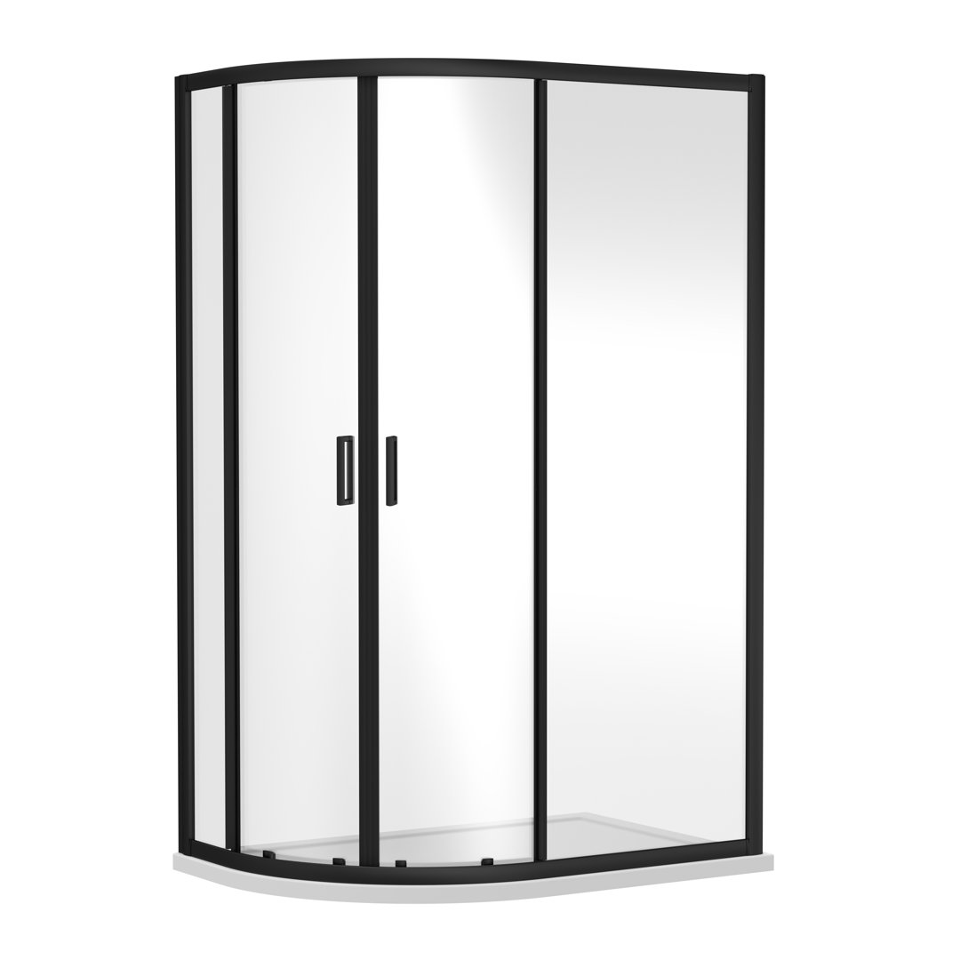 Rene Offset Quadrant Framed Tempered Glass Shower Door