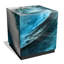 Table de bout en verre avec base noire