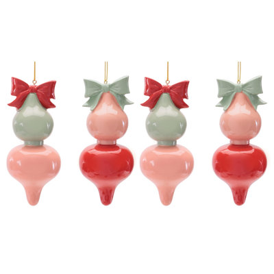Resin Finial Ornaments (Set of 4)
