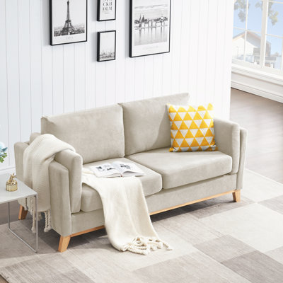 Fabric 72.44'' Reception Loveseat