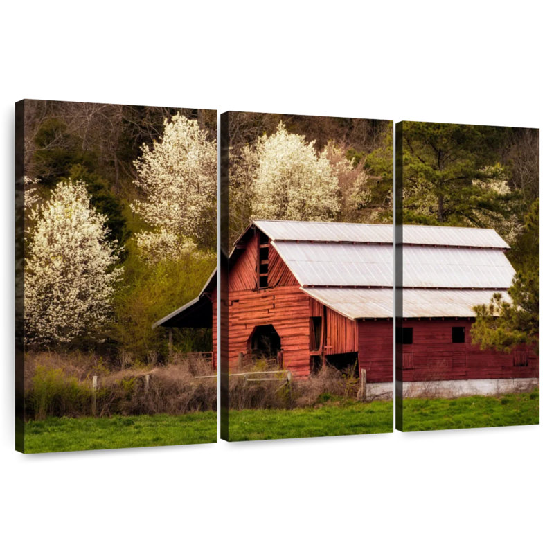 Lilie Skylight Red Barn, 20" H x 33" W