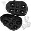 Plateau de glaçons Skull, machine à boules de glace à 6 grilles, plateau en silicone noir flexible avec couvercle et entonnoir, cubes de glace en 3 motifs distincts pour les boissons et les chocolat lors de fêtes et de fêtes