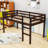 Twin Wood Low Loft Bed With Ladder-400432560