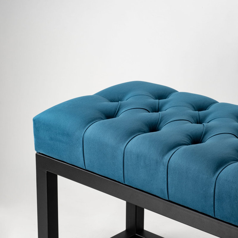 Esquierdo Velvet Upholstered Bench, H40 x W80 x D30cm