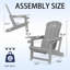  Chaise Adirondack avec porte-gobelet et assemblage sans outil - Chaise longue d'extérieur inclinable pour patio, terrasse, bord de piscine et arrière-cour-111067343