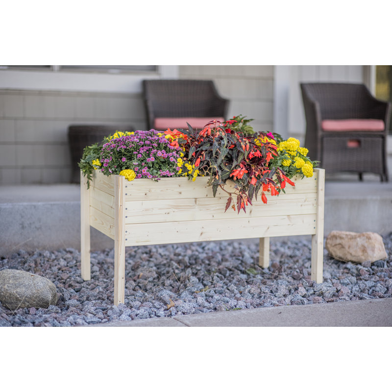 Fidelas Wood Elevated Planter, 38"L X 24" W X 22"H