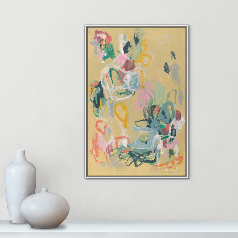 «Living In Colours» par Marisol Evora, L 25,5 po x H 37,5 po, Flotteur blanc