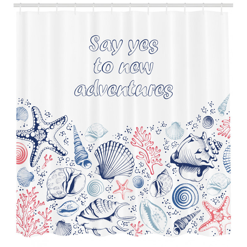 Ensemble de rideau de douche et crochets Adventure, H 70 po x l 69 po